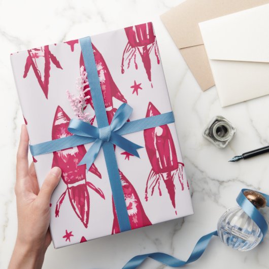 Roodruimteraketten Cadeaupapier (Geschenken)