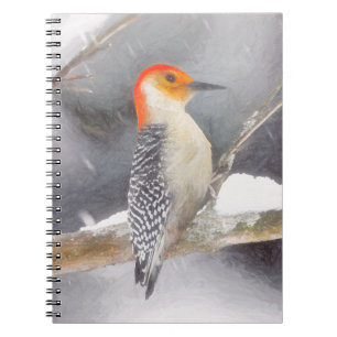 Roodsnavel-specht Schilderij Originele Vogel Kunst Notitieboek