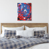 Roodspatten Canvas Afdruk (Insitu (Slaapkamer))
