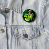 Roodstaartbamboeviper Ronde Button 5,7 Cm (In situ)