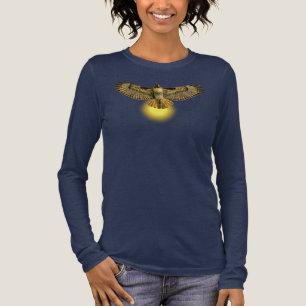 Roodstaartbuizerd vliegt in de zon Tri-Blend shirt