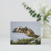 RoodstaartHawk Briefkaart (Staand voorkant)
