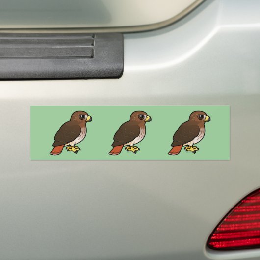 RoodstaartHawk Bumpersticker (Op auto)
