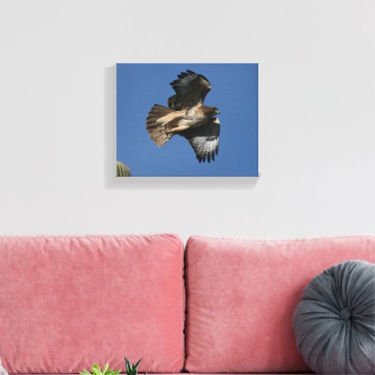 RoodstaartHawk Canvas Afdruk (Insitu (Woonkamer))