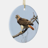 RoodstaartHawk Keramisch Ornament (Rechts)