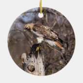 RoodstaartHawk Keramisch Ornament (Achterkant)