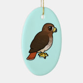 RoodstaartHawk Keramisch Ornament (Rechts)