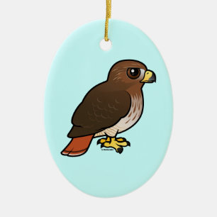 RoodstaartHawk Keramisch Ornament