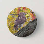 RoodstaartHawk-knop Ronde Button 5,7 Cm (Voorkant)