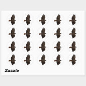 Roodstaartschets Ronde Sticker (Vel)