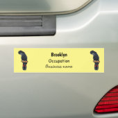 Roodstaartzwarte cartoon bumpersticker (Op auto)