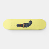 Roodstaartzwarte cartoon skateboard (Horizontaal)