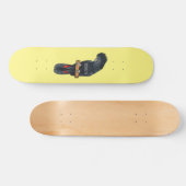 Roodstaartzwarte cartoon skateboard (Horizontaal)