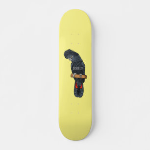 Roodstaartzwarte cartoon skateboard