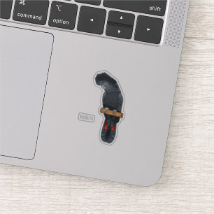 Roodstaartzwarte cartoon sticker