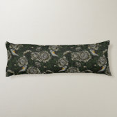 Roodstart in de chrysanten in groen en wit lichaamskussen (Achterkant)