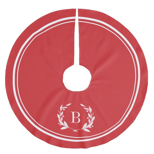 Roodstrepen en grote monogram kerstboom rok (Voorkant)