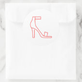 Roodstrop Ronde Sticker (Tas)