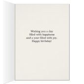 Roodtroebele Hummingbird Birthday Card (Binnen (Rechts))