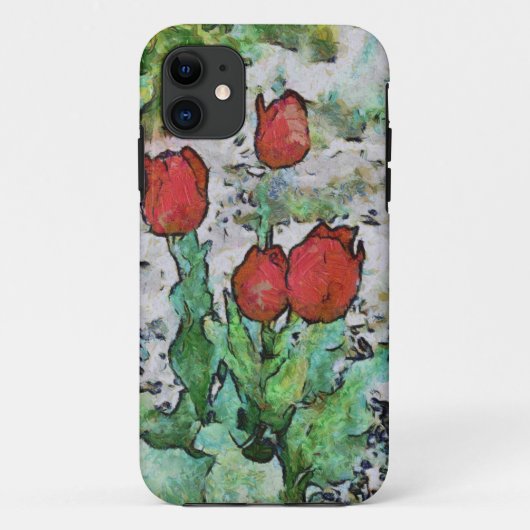 Roodtulpschilderij Case-Mate iPhone Case (Achterkant)