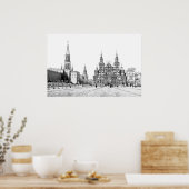 Roodvierkant schets poster (Keuken)