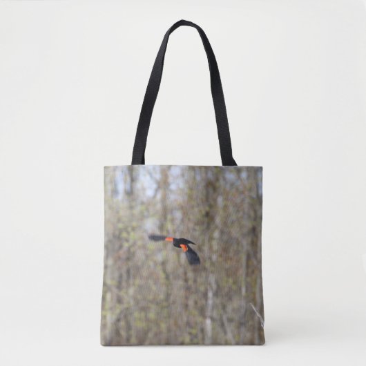 Roodvleugelige canvas tas (Voorkant)