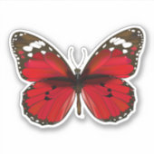 Roodvlinder Sticker (Voorkant)