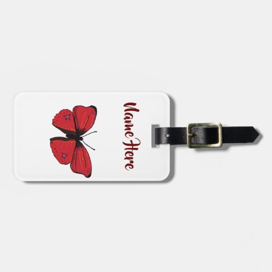 Roodvlindertekening Bagagelabel (Voorkant horizontaal)