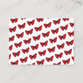 Roodvlindertekening Visitekaartje (Achterkant)