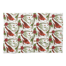 Roodvogel, holleblad, poinsettia, pijnboom