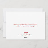 Roodvrede op aarde Waterverf kerstfeestdag Feestdagenkaart (Achterkant)