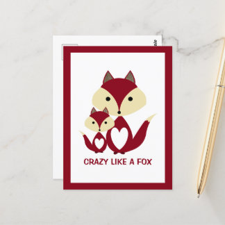 Roodwaasheid als een vos, Red Fox Burlap Briefkaart
