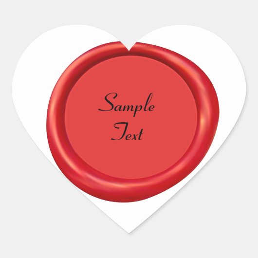 Roodwasverzegeling Hart Sticker (Voorkant)