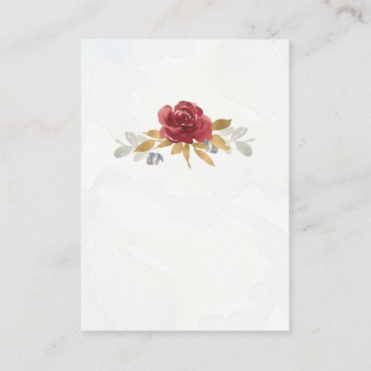 Roodwitte blauwe Waterverf Grieks huwelijk Informatiekaartje (Achterkant)