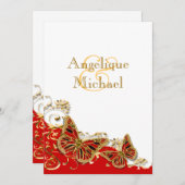 Roodwitte goudvlinder kaart (Voorkant / Achterkant)