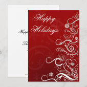 roodwitte kerstboomfeestdag feestdagenkaart (Voorkant / Achterkant)