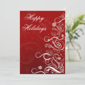 roodwitte kerstboomfeestdag feestdagenkaart (Staand voorkant)