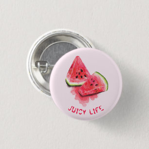 Roodzweet Juicy Watermeloenen Button