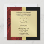 Roodzwijn Monogram Formele Weddenschap Kaart (Achterkant)