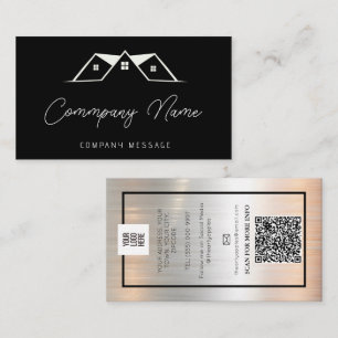 Roof Repairs & Onderhoud Service Zwart Logo Visitekaartje