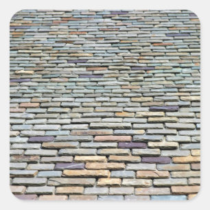 Roof Tiles Vierkante Sticker