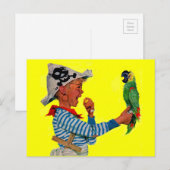 roofdier en papegaai briefkaart (Voorkant / Achterkant)