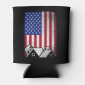 Roofer Amerikaanse vlag dakbedekking aannemer Blikjeskoeler (Voorkant)