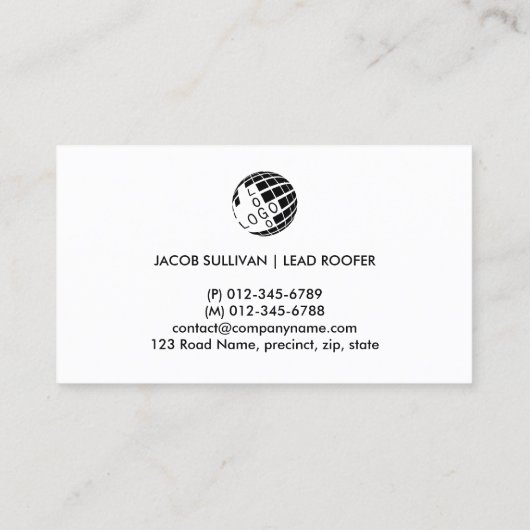 Roofer-dakconstructie Visitekaartje (Achterkant)