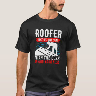 Roofer eerder dan de zon achter je naad t-shirt