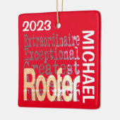 Roofer Extraordinaire CUSTOM Keramisch Ornament (Links)