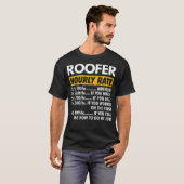 Roofer Hourly rate Funny Roofing Uurly Rate  T-shirt (Voorkant volledig)
