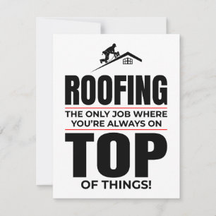 Roofer Humor - Altijd op de top dakwerk Feestdagenkaart