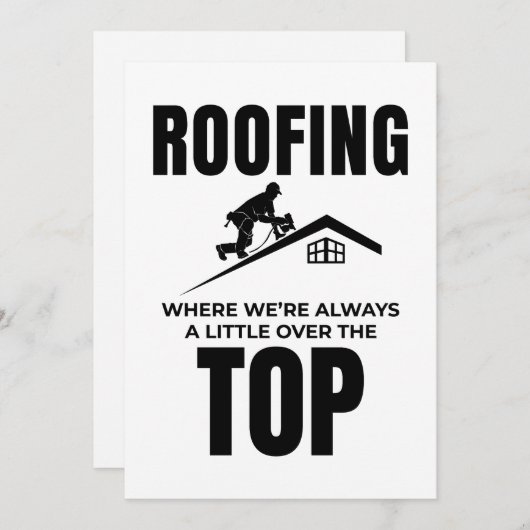 Roofer Humor - Over de top dakbedekking baan Feestdagenkaart (Voorkant / Achterkant)