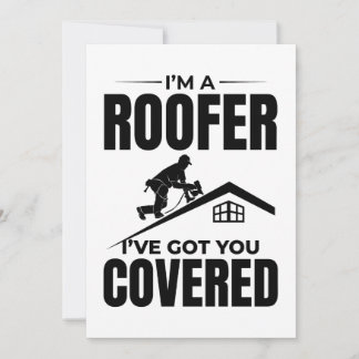 Roofer - Ik heb je overdekt dakbedekking ontwerp Feestdagenkaart